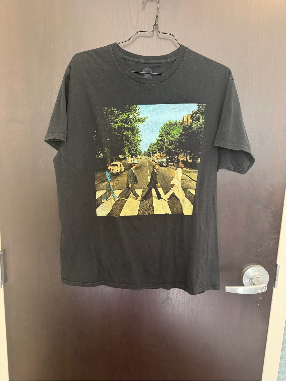 The Beatles Black Short-Sleeve Tee with Abbey Road Graphic Apple Corp Vintage